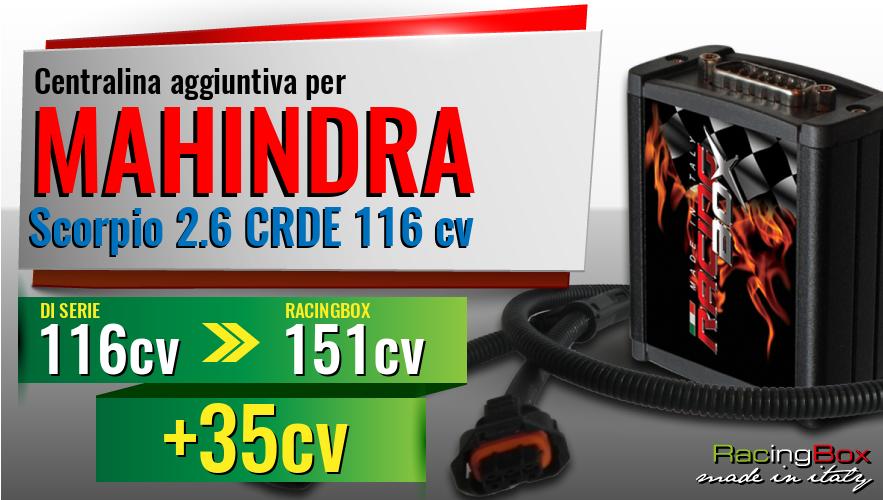 Centralina aggiuntiva Mahindra Scorpio 2.6 CRDE 116 cv incremento di potenza