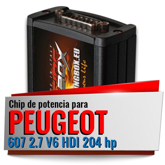 Chip de potencia Peugeot 607 2.7 V6 HDI 204 hp
