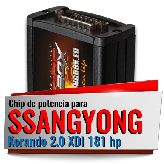 Chip de potencia Ssangyong Korando 2.0 XDI 181 hp