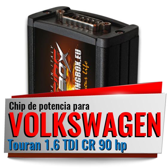 Chip de potencia Volkswagen Touran 1.6 TDI CR 90 hp