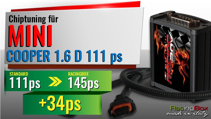 Chiptuning Mini COOPER 1.6 D 111 ps Leistungssteigerung