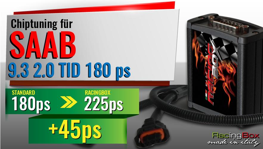 Chiptuning Saab 9.3 2.0 TID 180 ps Leistungssteigerung