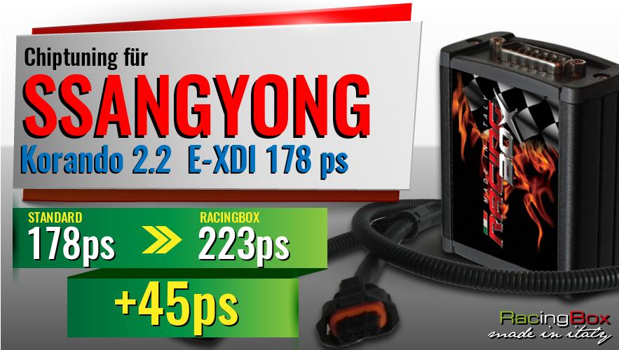 Chiptuning Ssangyong Korando 2.2 E-XDI 178 ps Leistungssteigerung