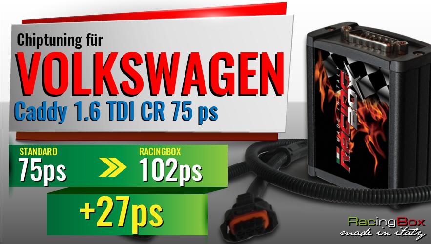 Chiptuning Volkswagen Caddy 1.6 TDI CR 75 ps Leistungssteigerung
