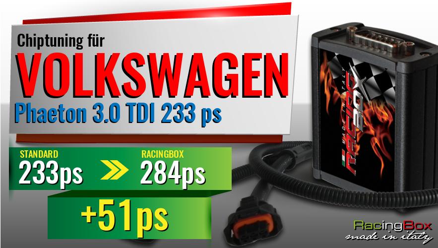 Chiptuning Volkswagen Phaeton 3.0 TDI 233 ps Leistungssteigerung