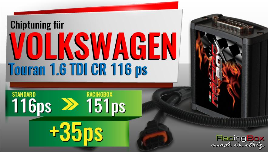 Chiptuning Volkswagen Touran 1.6 TDI CR 116 ps Leistungssteigerung
