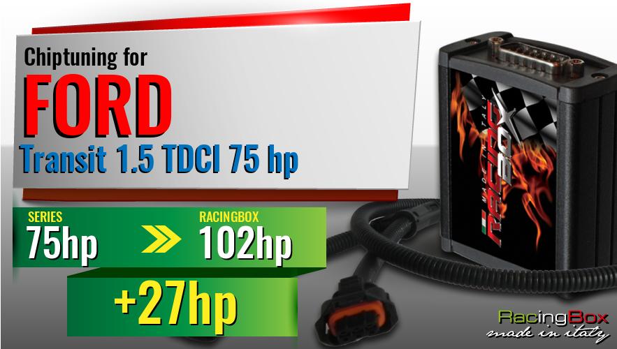 Chiptuning Ford Transit 1.5 TDCI 75 hp power increase