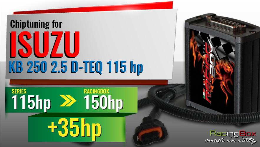 Chiptuning Isuzu KB 250 2.5 D-TEQ 115 hp power increase