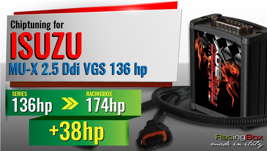 Chiptuning Isuzu MU-X 2.5 Ddi VGS 136 hp power increase