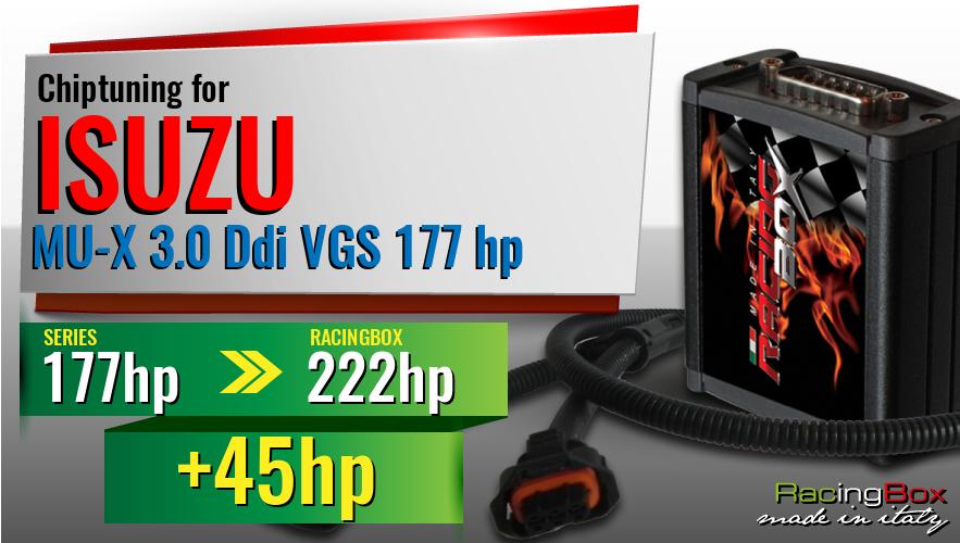 Chiptuning Isuzu MU-X 3.0 Ddi VGS 177 hp power increase