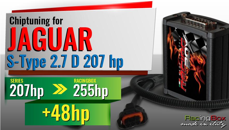 Chiptuning Jaguar S-Type 2.7 D 207 hp power increase