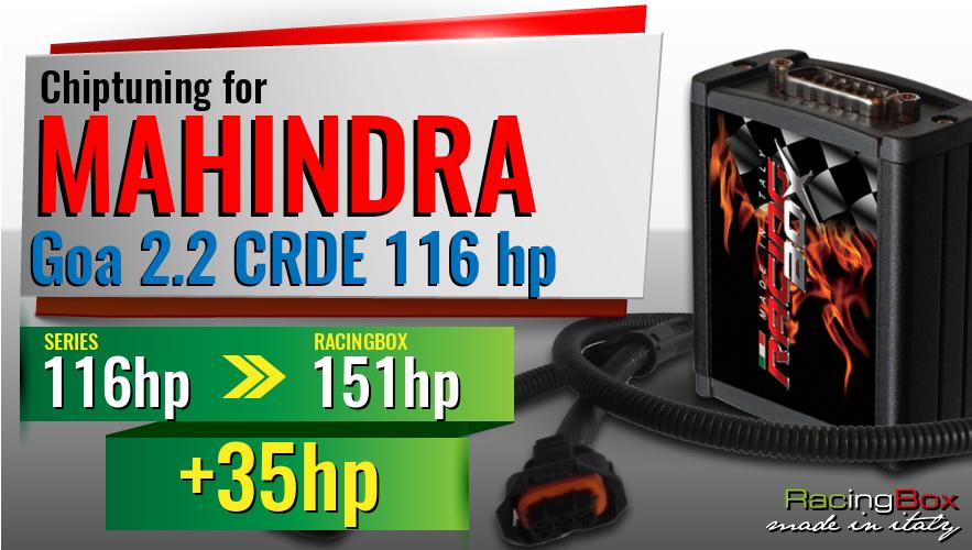 Chiptuning Mahindra Goa 2.2 CRDE 116 hp power increase