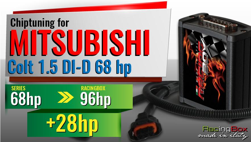 Chiptuning Mitsubishi Colt 1.5 DI-D 68 hp power increase