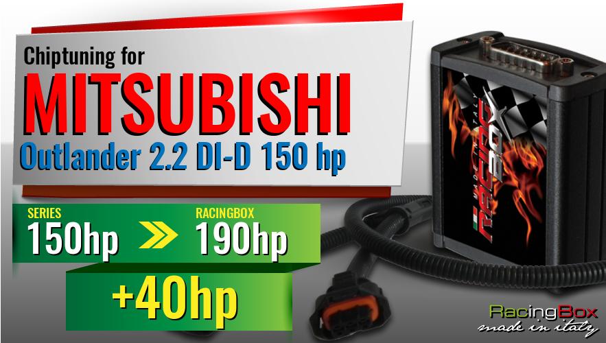 Chiptuning Mitsubishi Outlander 2.2 DI-D 150 hp power increase
