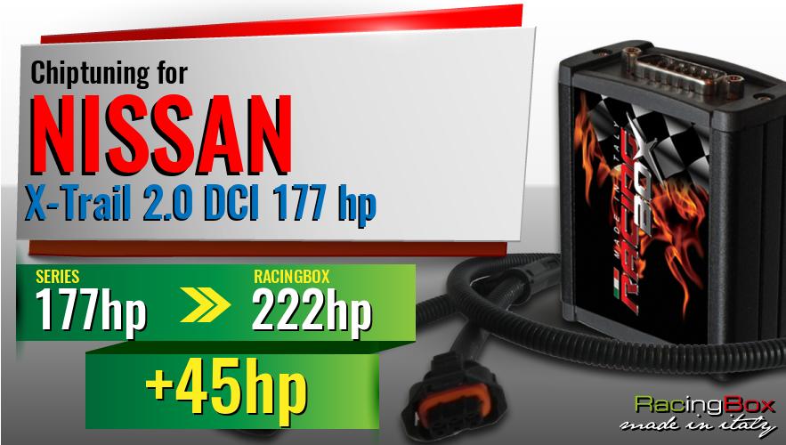 Chiptuning Nissan X-Trail 2.0 DCI 177 hp power increase