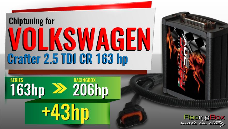 Chiptuning Volkswagen Crafter 2.5 TDI CR 163 hp power increase