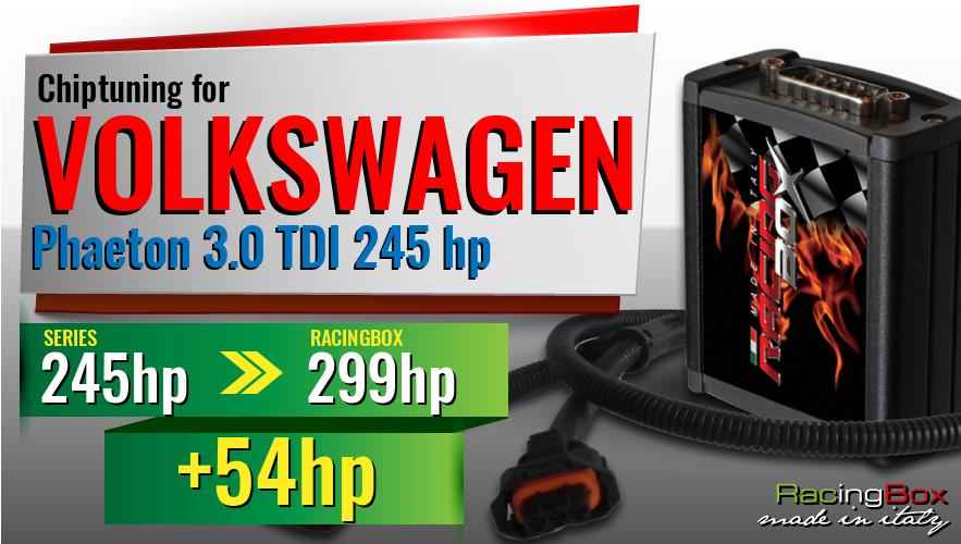 Chiptuning Volkswagen Phaeton 3.0 TDI 245 hp power increase
