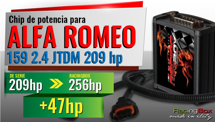 Chip de potencia Alfa Romeo 159 2.4 JTDM 209 hp aumento de potencia