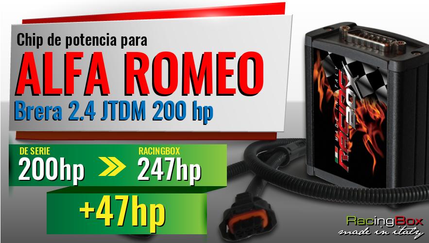 Chip de potencia Alfa Romeo Brera 2.4 JTDM 200 hp aumento de potencia