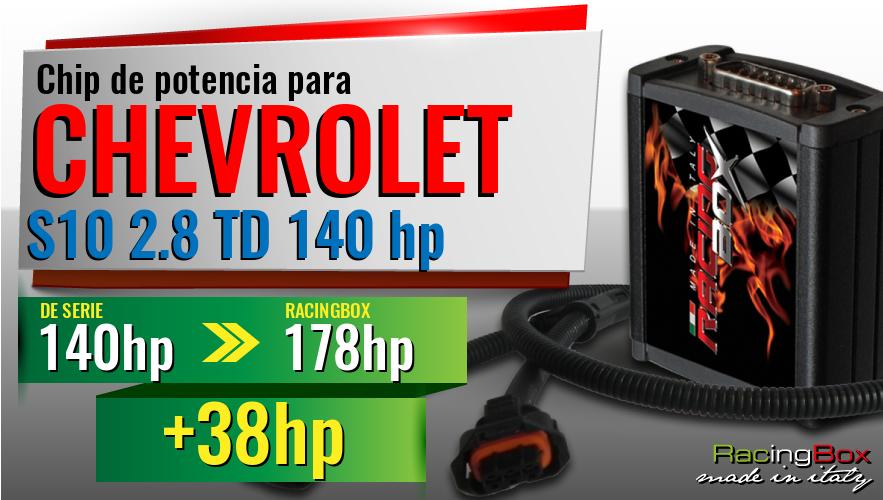 Chip de potencia Chevrolet S10 2.8 TD 140 hp aumento de potencia