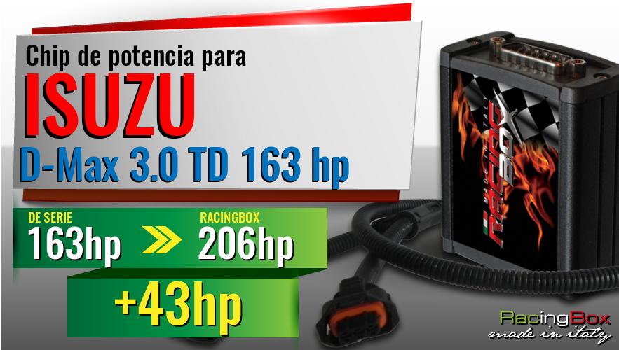 Chip de potencia Isuzu D-Max 3.0 TD 163 hp aumento de potencia