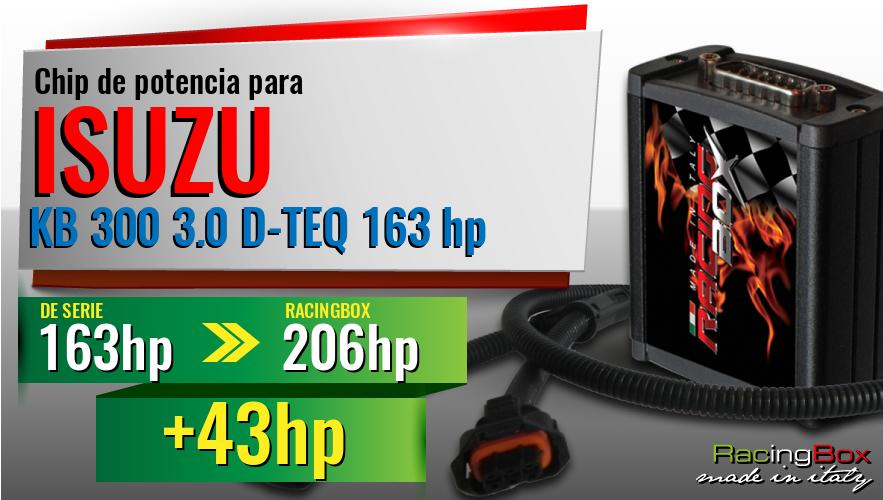 Chip de potencia Isuzu KB 300 3.0 D-TEQ 163 hp aumento de potencia