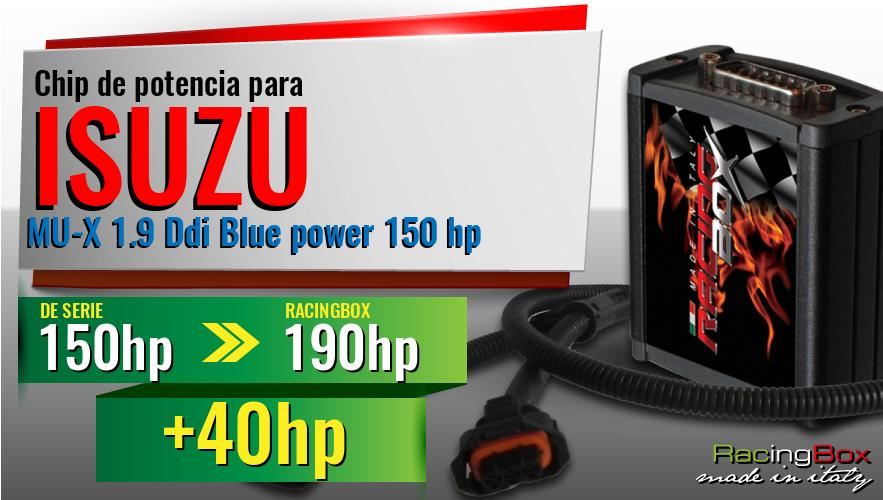 Chip de potencia Isuzu MU-X 1.9 Ddi Blue power 150 hp aumento de potencia