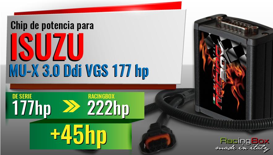Chip de potencia Isuzu MU-X 3.0 Ddi VGS 177 hp aumento de potencia
