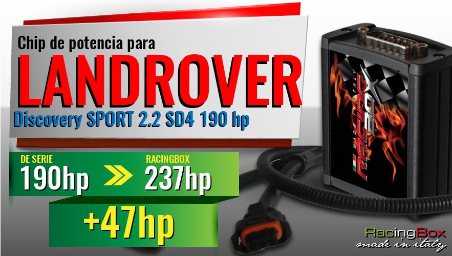 Chip de potencia Landrover Discovery SPORT 2.2 SD4 190 hp aumento de potencia