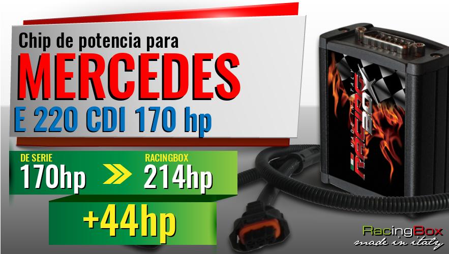 Chip de potencia Mercedes E 220 CDI 170 hp aumento de potencia