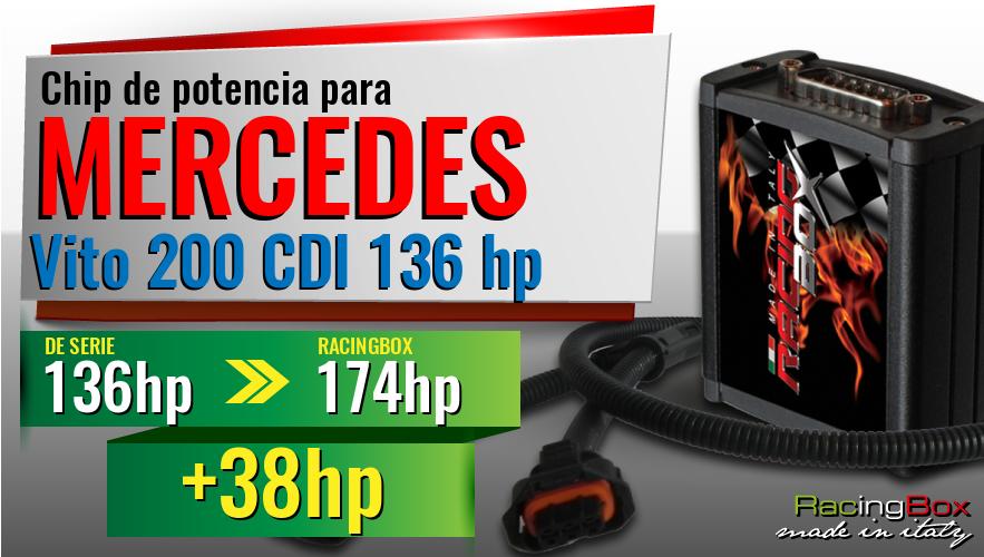 Chip de potencia Mercedes Vito 200 CDI 136 hp aumento de potencia