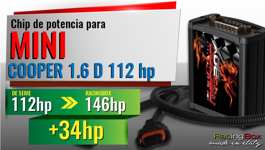 Chip de potencia Mini COOPER 1.6 D 112 hp aumento de potencia