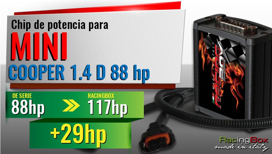 Chip de potencia Mini COOPER 1.4 D 88 hp aumento de potencia