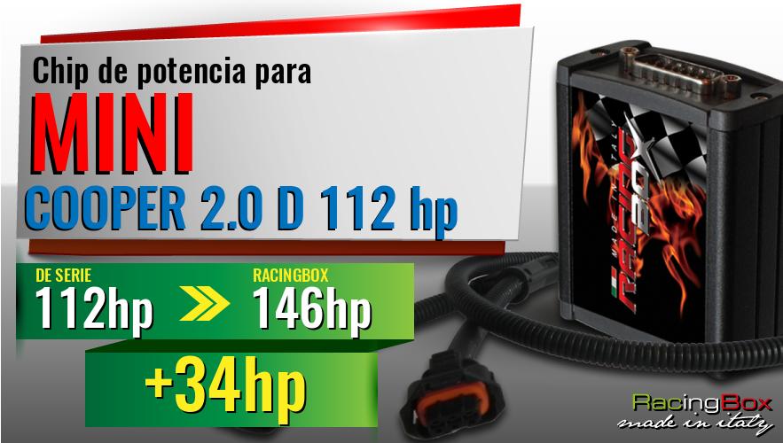 Chip de potencia Mini COOPER 2.0 D 112 hp aumento de potencia