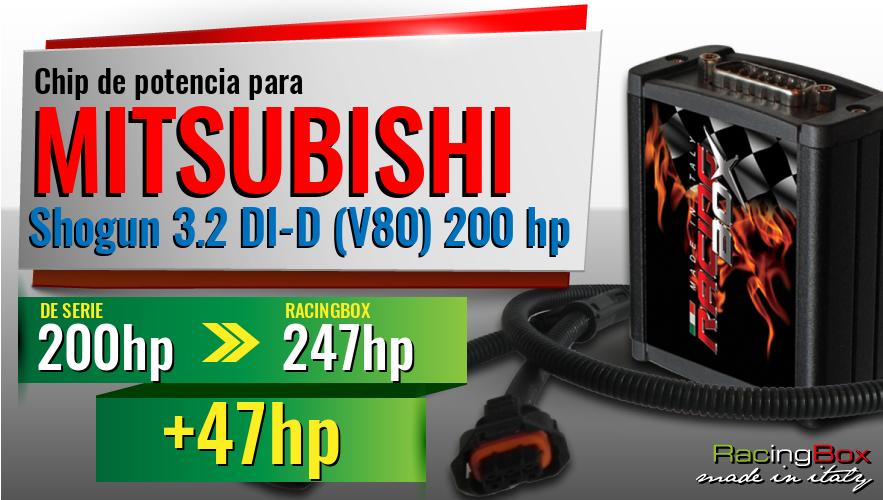 Chip de potencia Mitsubishi Shogun 3.2 DI-D (V80) 200 hp aumento de potencia