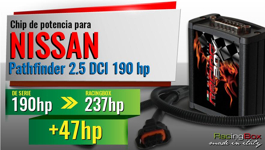 Chip de potencia Nissan Pathfinder 2.5 DCI 190 hp aumento de potencia