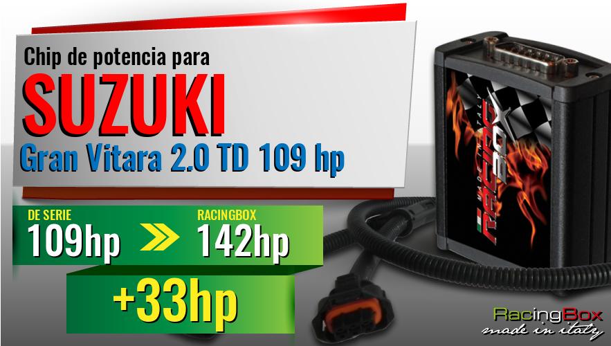 Chip de potencia Suzuki Gran Vitara 2.0 TD 109 hp aumento de potencia
