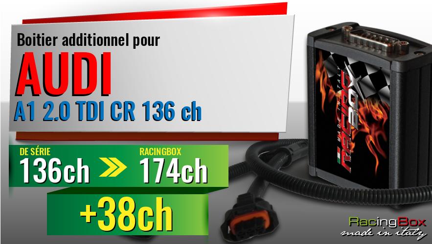 Boitier additionnel Audi A1 2.0 TDI CR 136 ch augmentation de puissance
