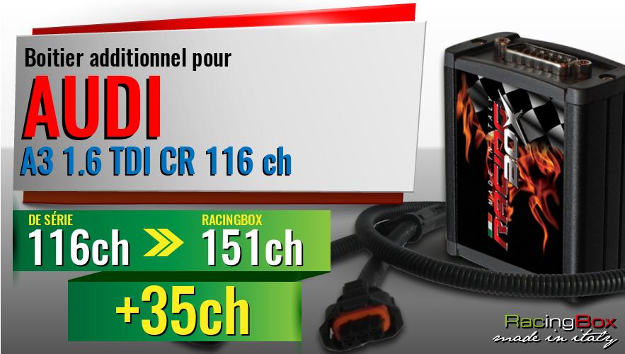 Boitier additionnel Audi A3 1.6 TDI CR 116 ch augmentation de puissance