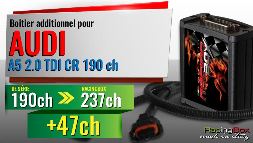 Boitier additionnel Audi A5 2.0 TDI CR 190 ch augmentation de puissance
