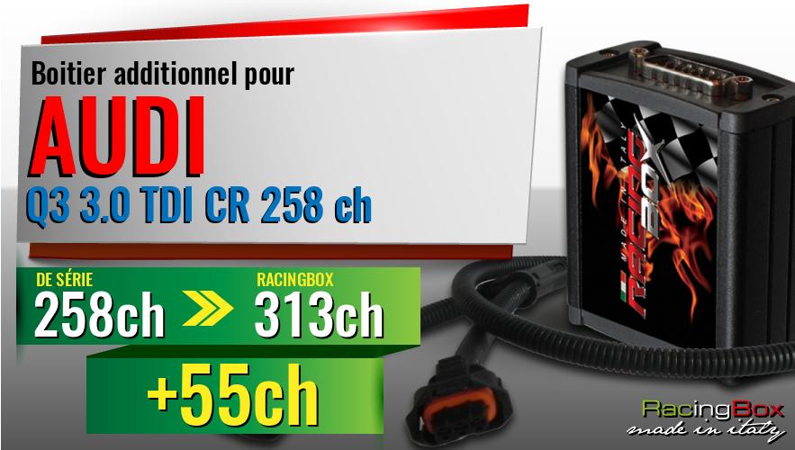 Boitier additionnel Audi Q3 3.0 TDI CR 258 ch augmentation de puissance