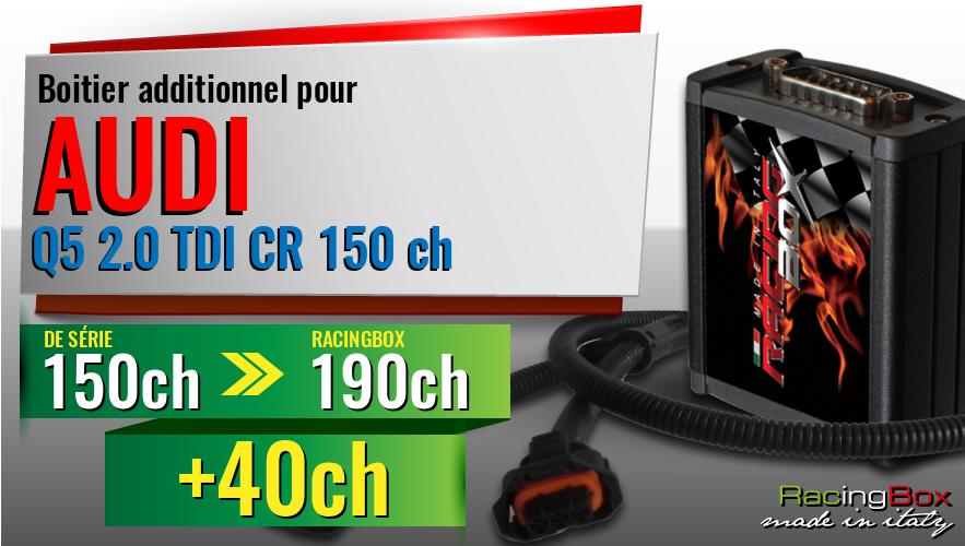 Boitier additionnel Audi Q5 2.0 TDI CR 150 ch augmentation de puissance