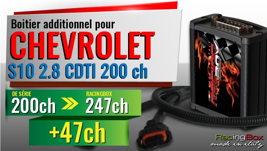 Boitier additionnel Chevrolet S10 2.8 CDTI 200 ch augmentation de puissance