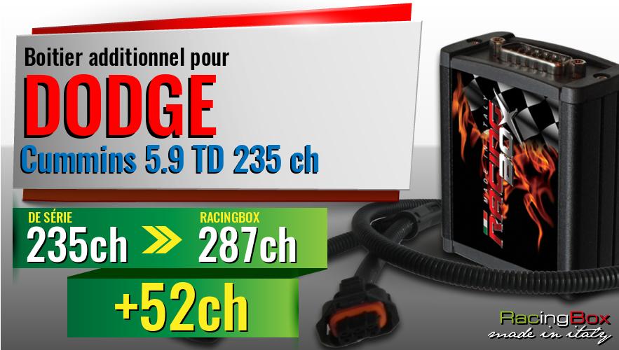 Boitier additionnel Dodge Cummins 5.9 TD 235 ch augmentation de puissance