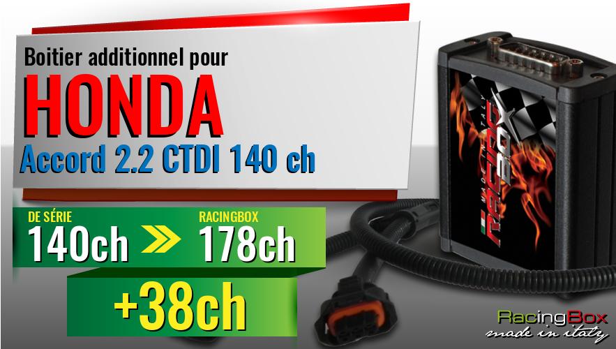 Boitier additionnel Honda Accord 2.2 CTDI 140 ch augmentation de puissance
