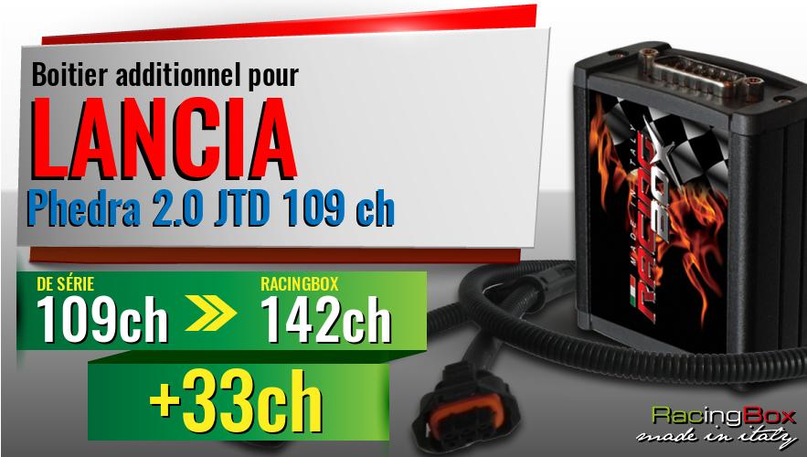 Boitier additionnel Lancia Phedra 2.0 JTD 109 ch augmentation de puissance