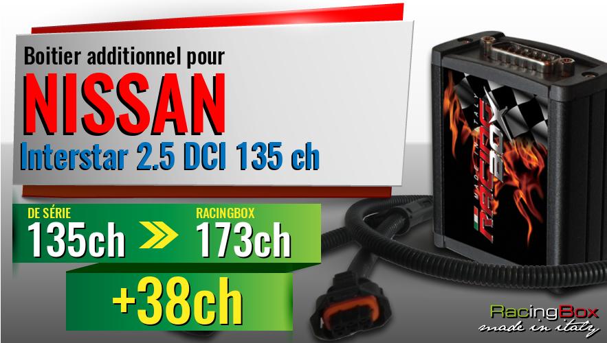Boitier additionnel Nissan Interstar 2.5 DCI 135 ch augmentation de puissance