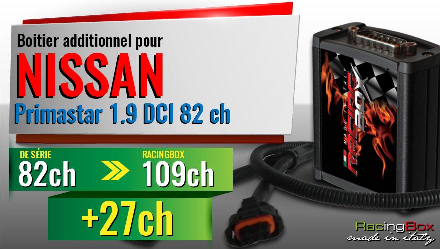 Boitier additionnel Nissan Primastar 1.9 DCI 82 ch augmentation de puissance