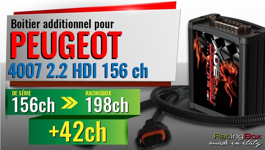Boitier additionnel Peugeot 4007 2.2 HDI 156 ch augmentation de puissance