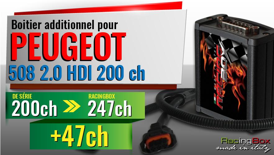 Boitier additionnel Peugeot 508 2.0 HDI 200 ch augmentation de puissance